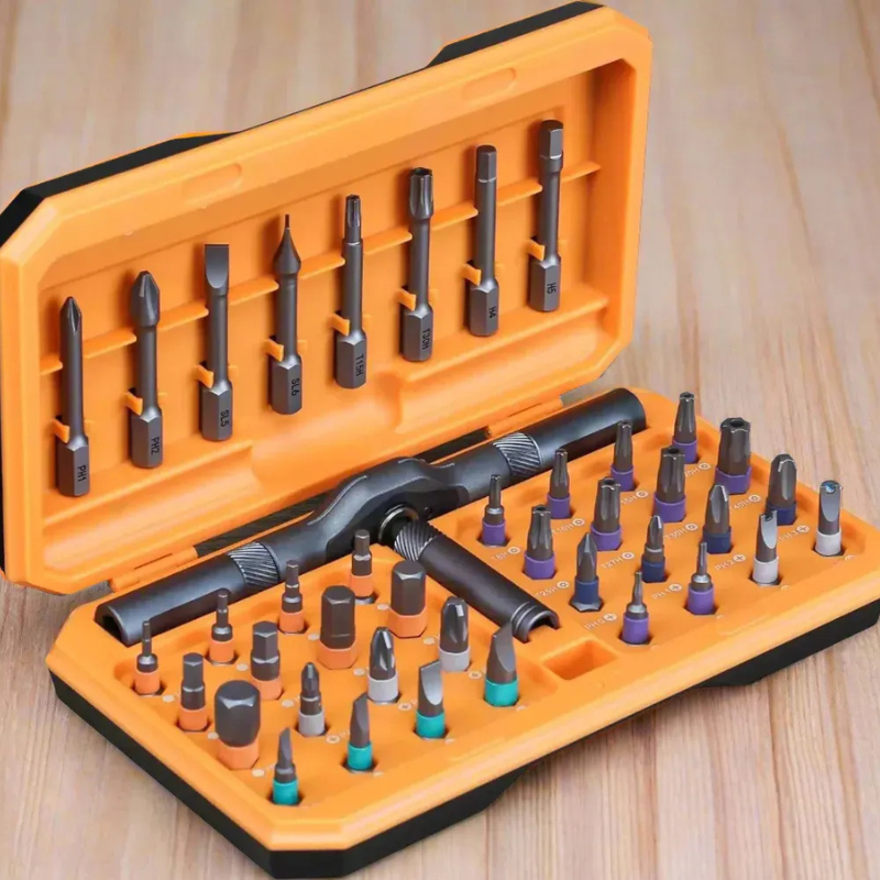 Set di cacciaviti a cricchetto Dilbar 42 in 1 | Kit compatto magnetico in alluminio