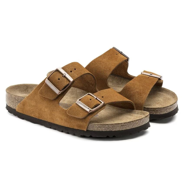 Arizona Suede | Sandalias de piel de ante con plantilla suave: comodidad anatómica informal