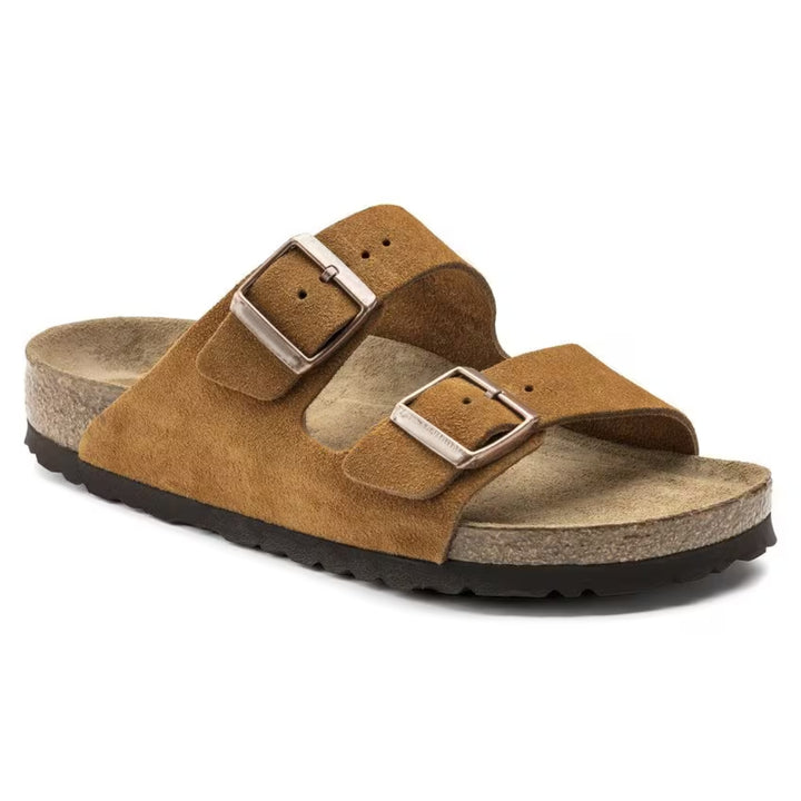Arizona Suede | Sandalias de piel de ante con plantilla suave: comodidad anatómica informal