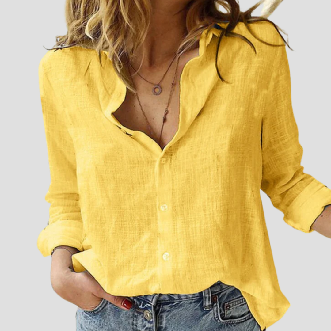 Maude | Blouse Large en Lin | Légèreté d’Été & Élégance Décontractée