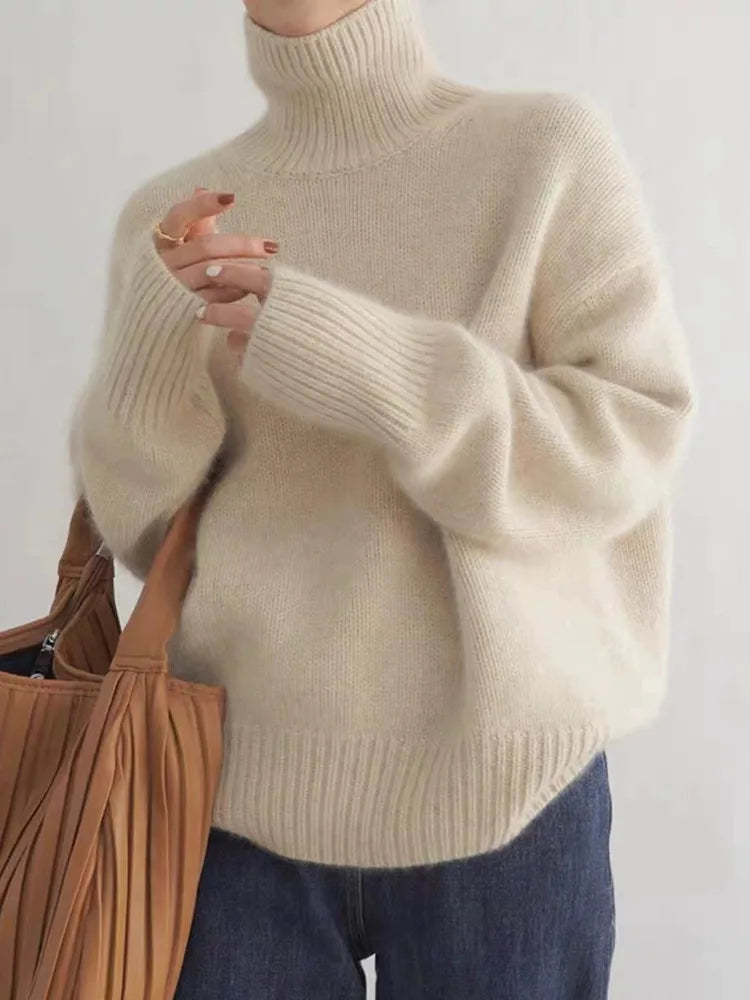 Cachemire Chic | Pull Col Roulé en Cachemire Doux et Élégant pour un Style Raffiné