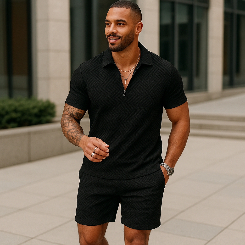 Hugo Set d'été pour hommes | Polo à la mode avec short confortable