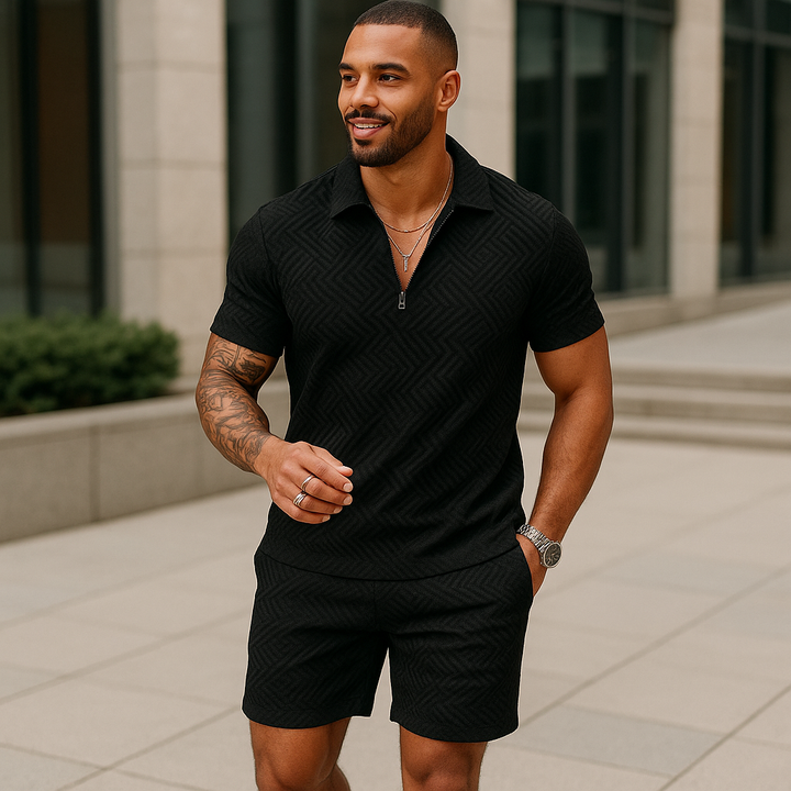 Hugo Set d'été pour hommes | Polo à la mode avec short confortable