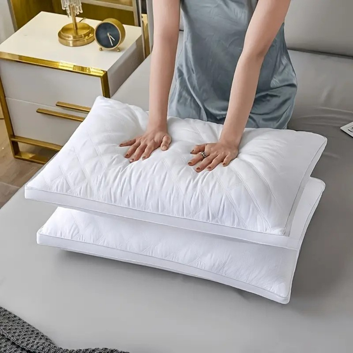 Oreillers Hypoallergéniques Doux | Ensemble de 2 Oreillers Confort Hôtel avec Soutien de la Nuque