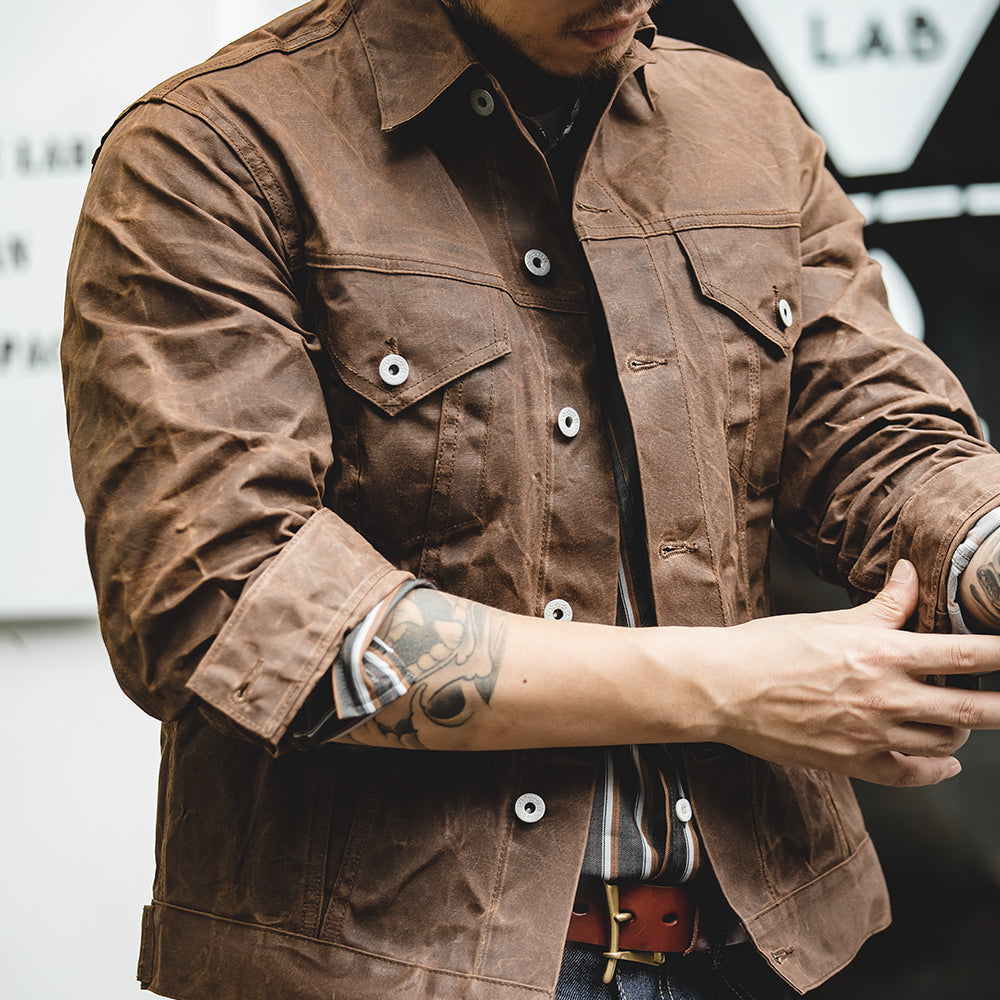 Veste en coton ciré NightSky - Durable, imperméable et coupe-vent