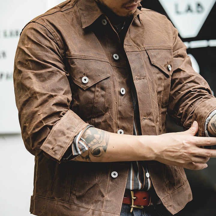 Veste en coton ciré NightSky - Durable, imperméable et coupe-vent
