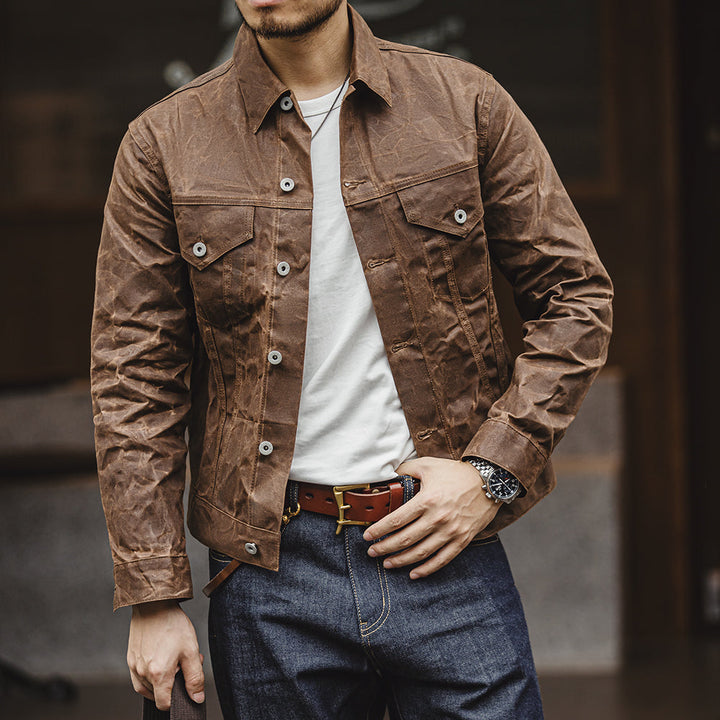 Veste en coton ciré NightSky - Durable, imperméable et coupe-vent