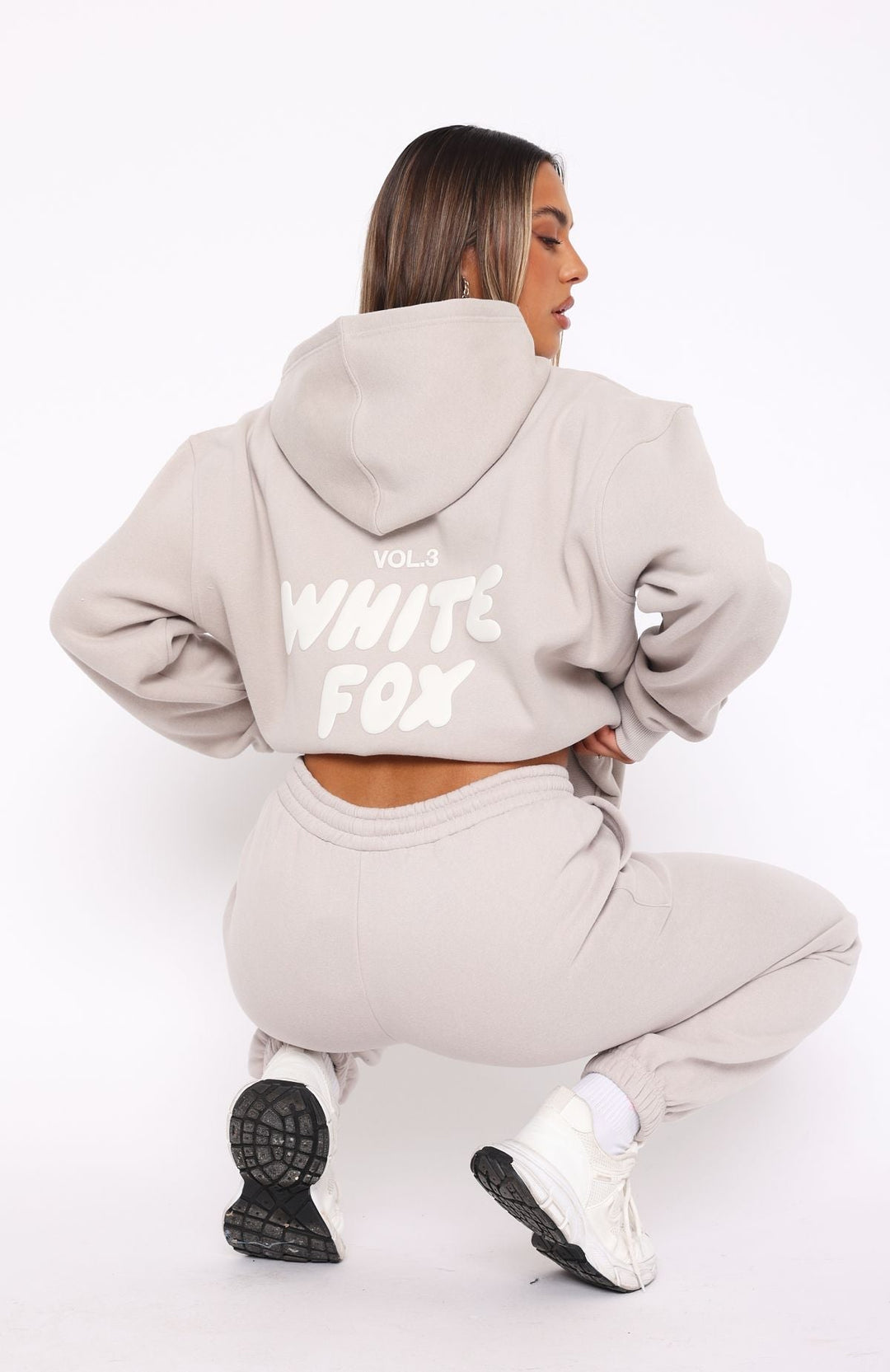 Sudadera con capucha Offstage Moon | Corte extragrande, suave tejido polar y estampado abullonado