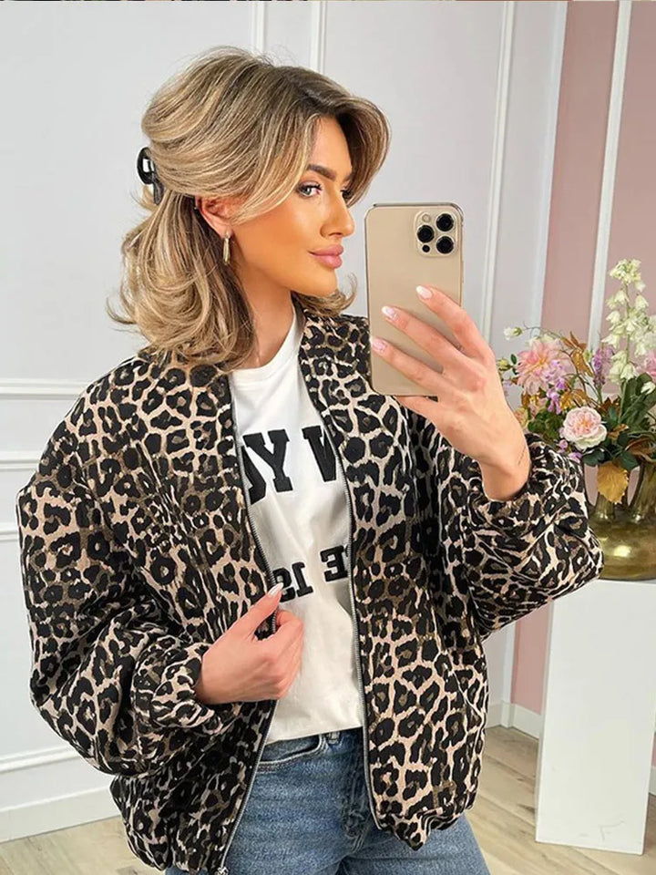 Lanie | Chaqueta de leopardo con estampado moderno y ajuste cómodo