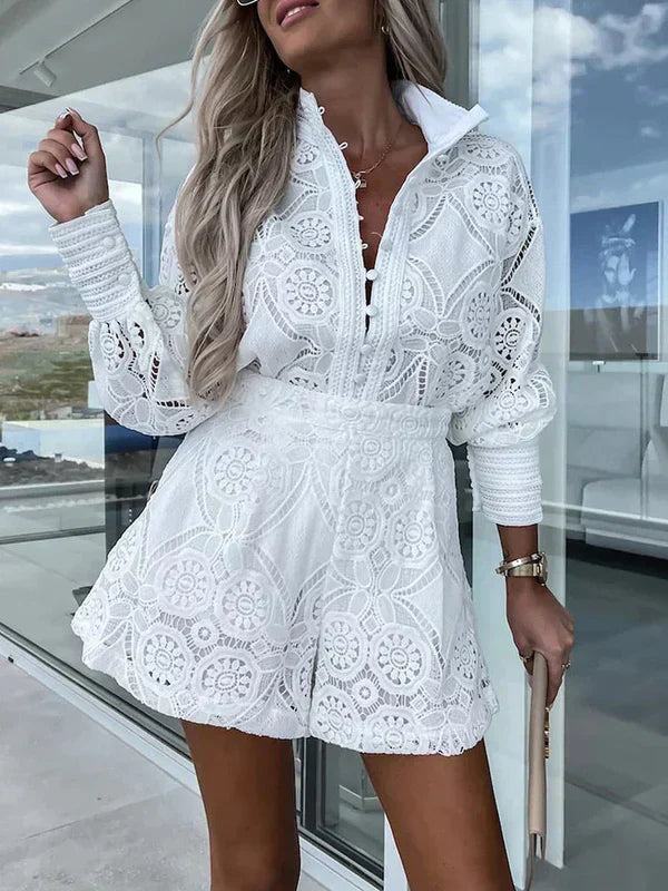 Completo estivo in due pezzi con pizzo boho da donna Maélie | Leggero, semplice e perfetto per i festival