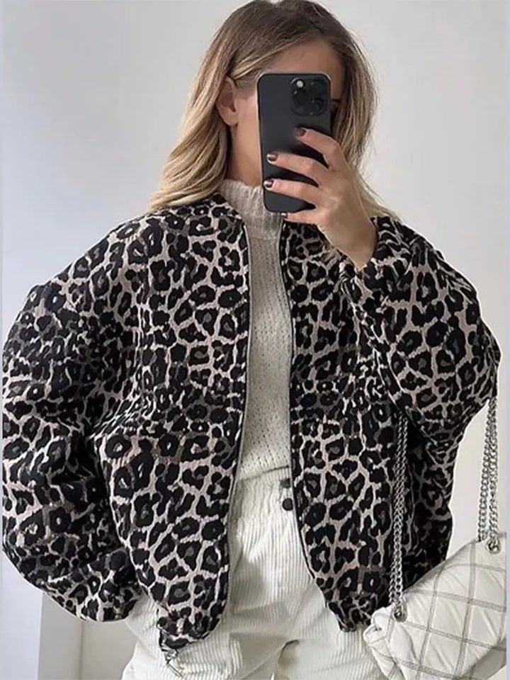 Lanie | Chaqueta de leopardo con estampado moderno y ajuste cómodo