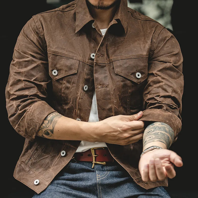 Veste en coton ciré NightSky - Durable, imperméable et coupe-vent