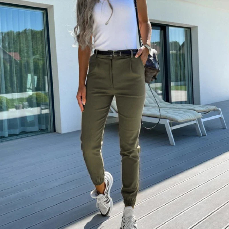 Amalia Pantalon Chino Décontracté Femme | Élégance & Confort
