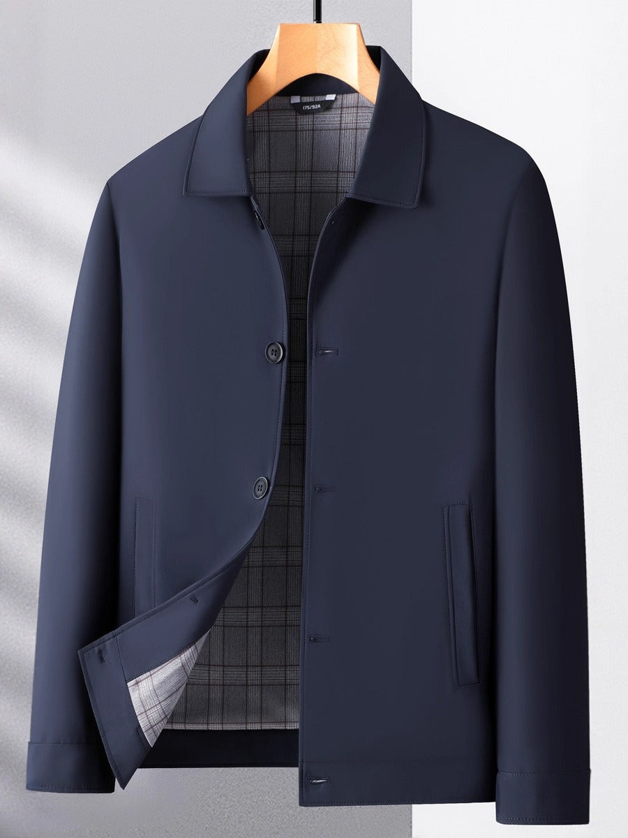 Blazer homme ajusté | Tissu finement tissé avec fermeture à boutons