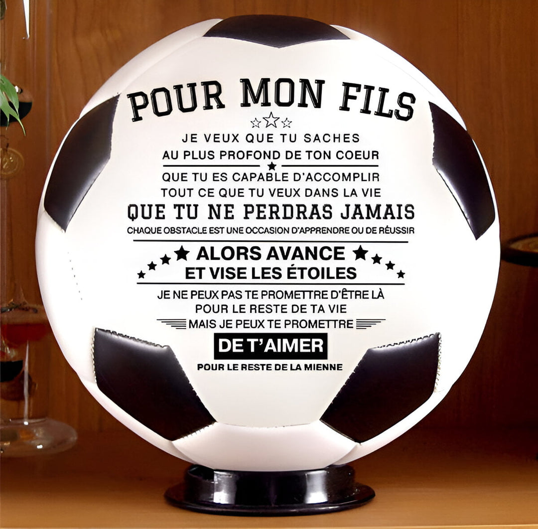 Football personnalisé avec message de motivation | Cadeau unique pour enfants et adolescents