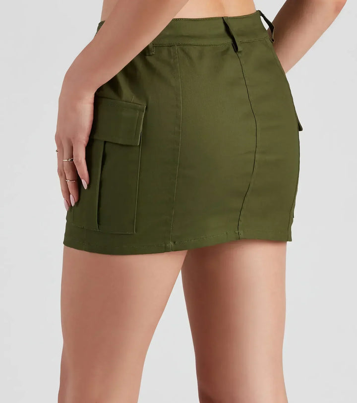 Minigonna da donna Eden | Lo stile cargo incontra l'eleganza femminile per look casual