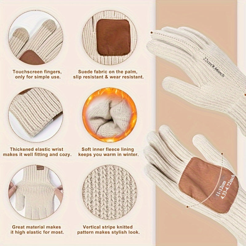 Conjunto de Invierno 3 en 1 | Gorro, Bufanda y Guantes Táctiles