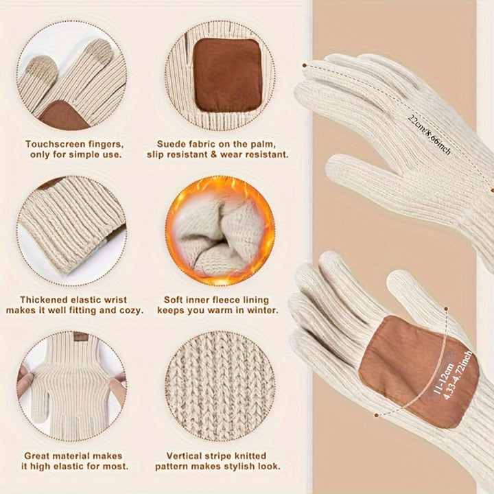 Conjunto de Invierno 3 en 1 | Gorro, Bufanda y Guantes Táctiles