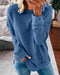 Maglione ampio tinta unita in cotone e poliestere per donna