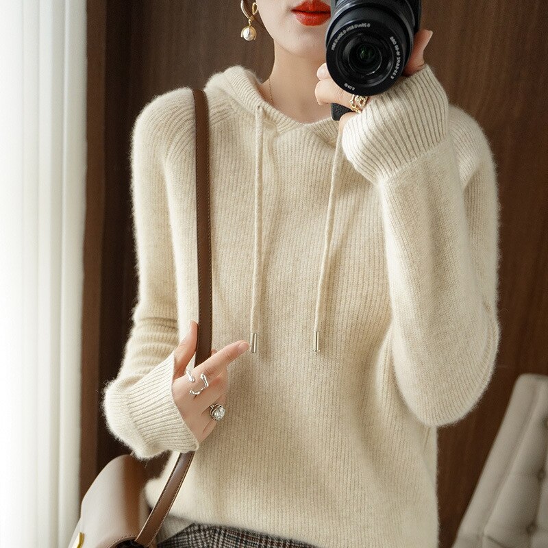 Leslie | Pull à capuche cachemire, Élégant et confortable pour une chaleur ultime