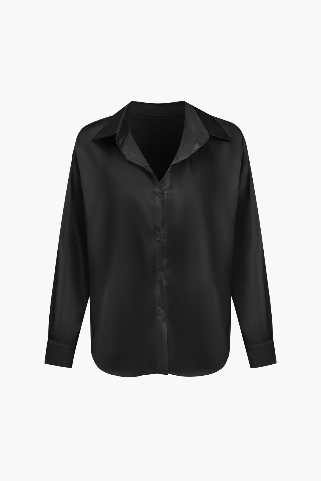 Blusa de satén Lillian para mujer | Camisa elegante de manga larga, corte holgado y diseño atemporal