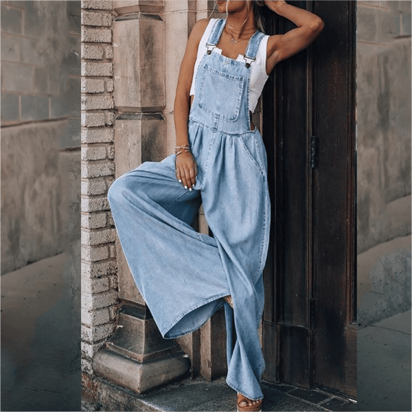 Sanura - Combinaison en jean tendance pour femme, style décontracté et confort optimal
