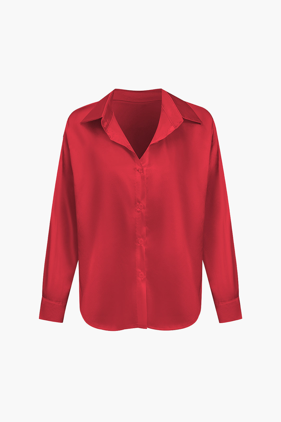 Blusa de satén Lillian para mujer | Camisa elegante de manga larga, corte holgado y diseño atemporal