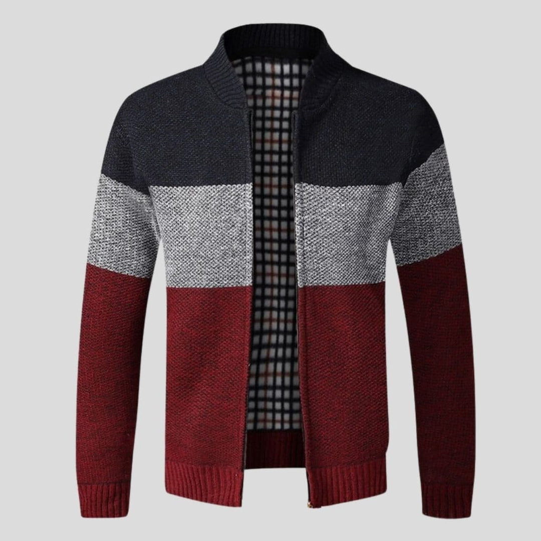Cardigan tricolore da uomo Andre | Stile moderno color block e comfort durevole