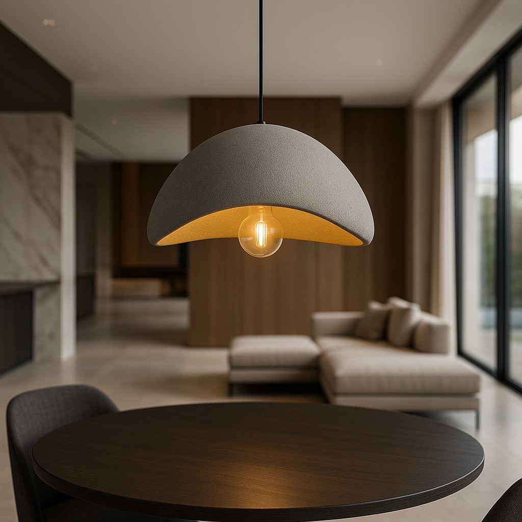 Lâmpada Suspensa Wasabi Bordô | Suspensão Design em Vidro & Metal Regulável
