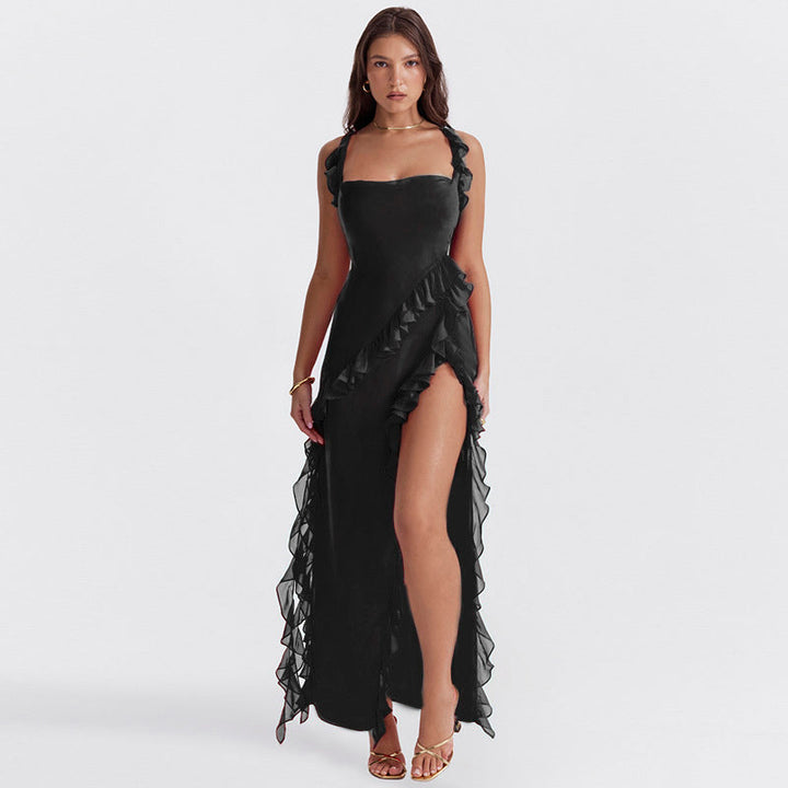 Ariella Robe élégante pour femme avec volants et design aéré | Festive et flatteuse pour la silhouette
