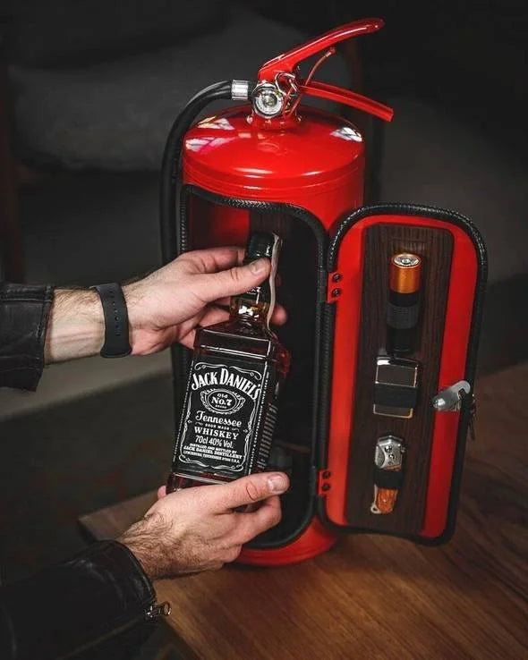 Bar secret en forme d’extincteur | Rangement discret pour bouteille et accessoires