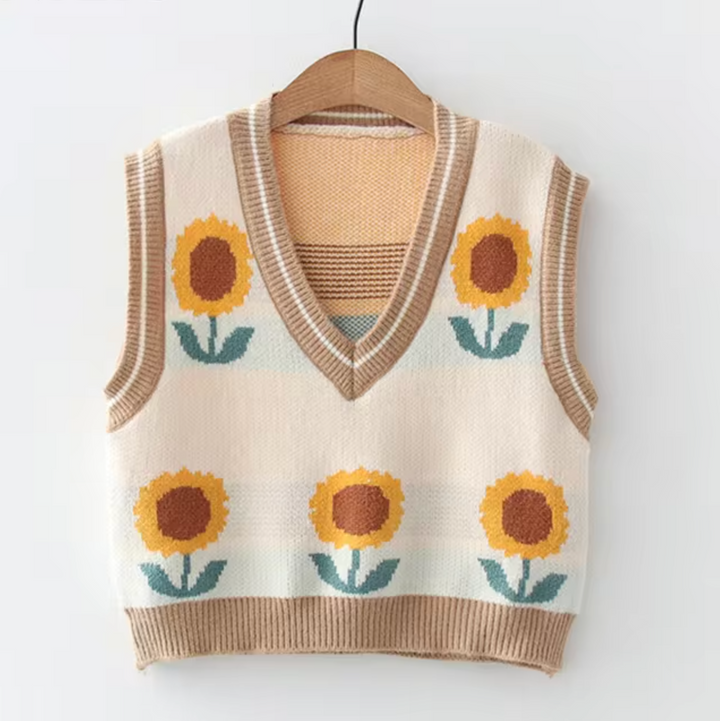 Almira - Gilet en maille sans manches à encolure ronde