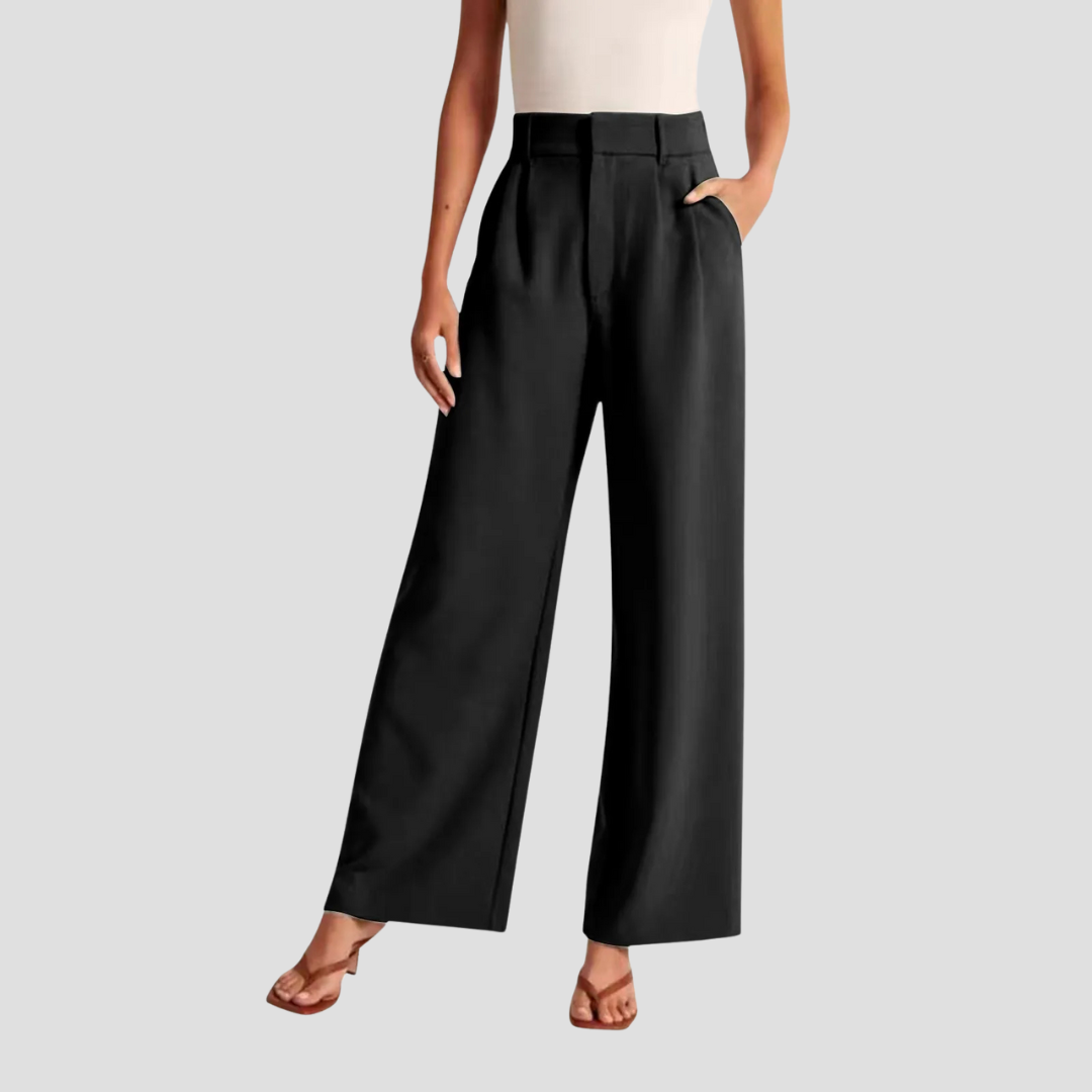 Capucine Pantalon Large Taille Haute | Structure Tailleur & Polyvalence Décontractée
