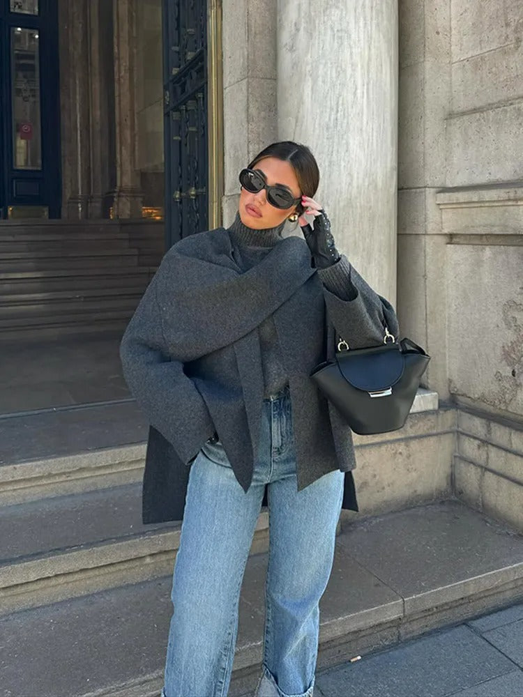 Elif | Manteau Cape Viral – Élégant & Confortable pour l'Automne 2025