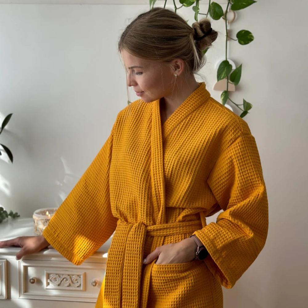 Peignoir Léger et Respirant | Séchage Rapide, Avec Ceinture, Pour Maison & Spa