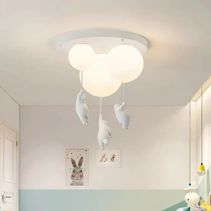 Plafonnier pour enfants avec ours et ballon | CloudBea