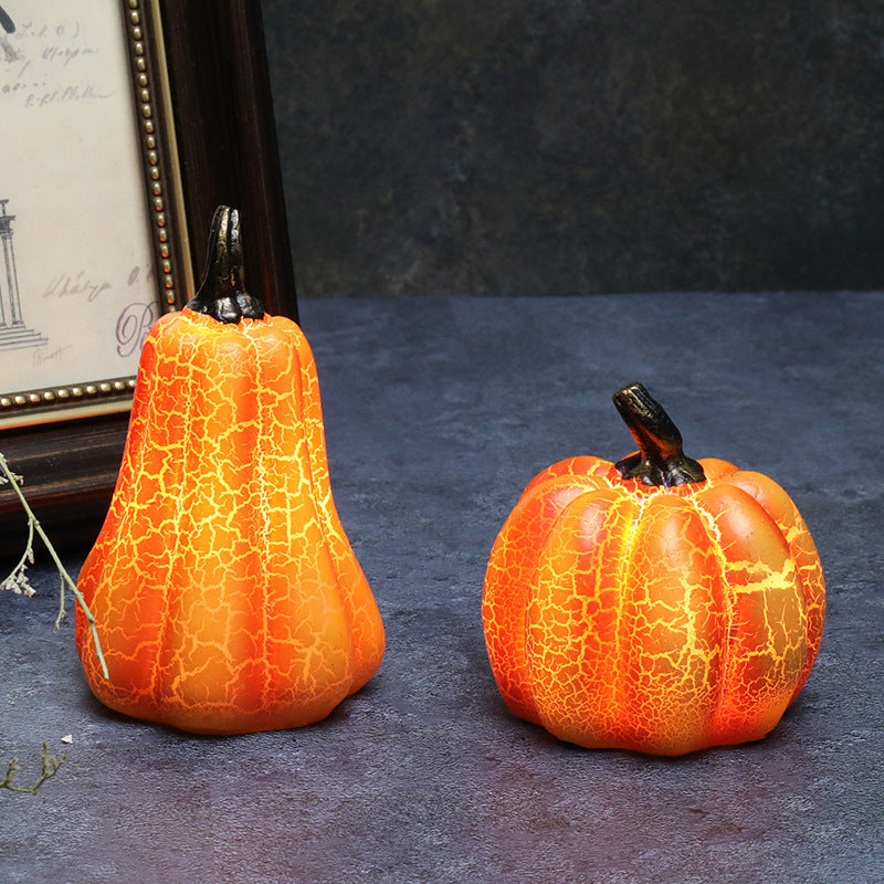 Citrouilles LED d’Halloween – Décoration Lumineuse Effrayante en Résine Durable