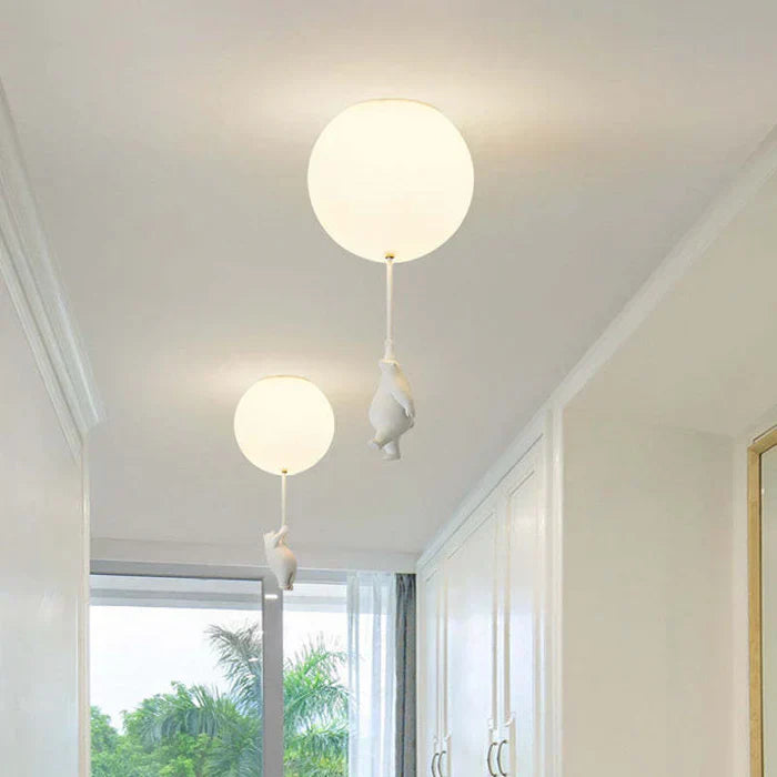 Plafonnier pour enfants avec ours et ballon | CloudBea