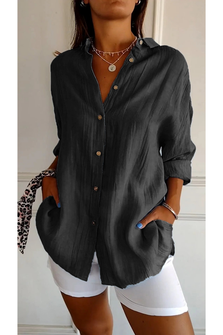 Daphne Chemise Chemise Manche Courte Femme Élégante | Confort et Style au Quotidien