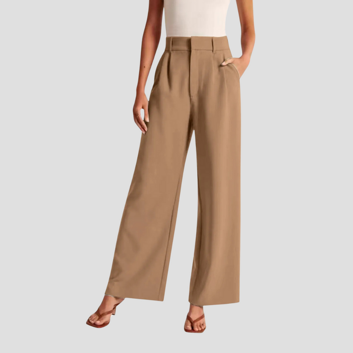Capucine Pantalon Large Taille Haute | Structure Tailleur & Polyvalence Décontractée