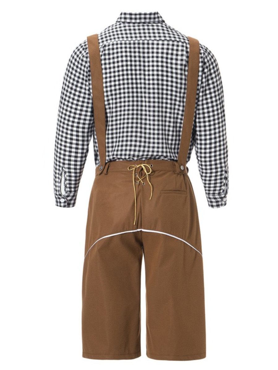 Bergbua - Set de costume Lederhosen avec chemise à carreaux - Your Wiesn Classic