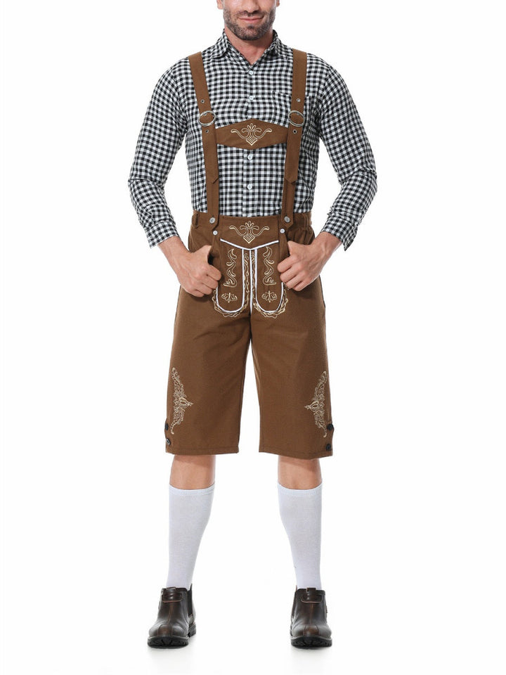 Bergbua - Set de costume Lederhosen avec chemise à carreaux - Your Wiesn Classic