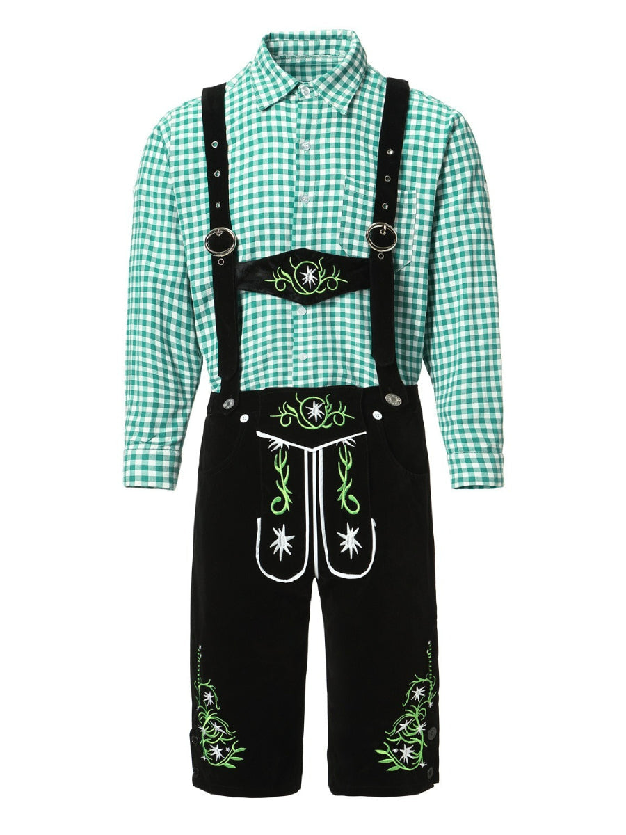 Bergbua - Set de costume Lederhosen avec chemise à carreaux - Your Wiesn Classic