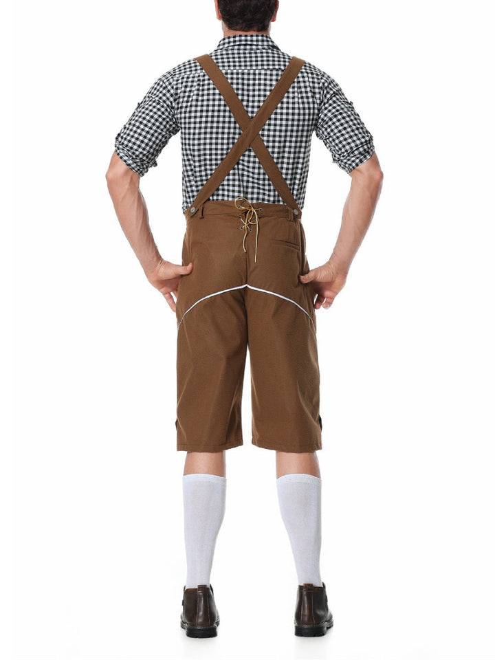 Bergbua - Set de costume Lederhosen avec chemise à carreaux - Your Wiesn Classic