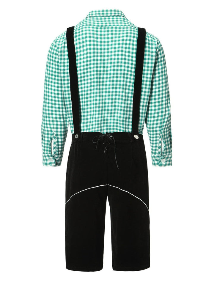 Bergbua - Set de costume Lederhosen avec chemise à carreaux - Your Wiesn Classic