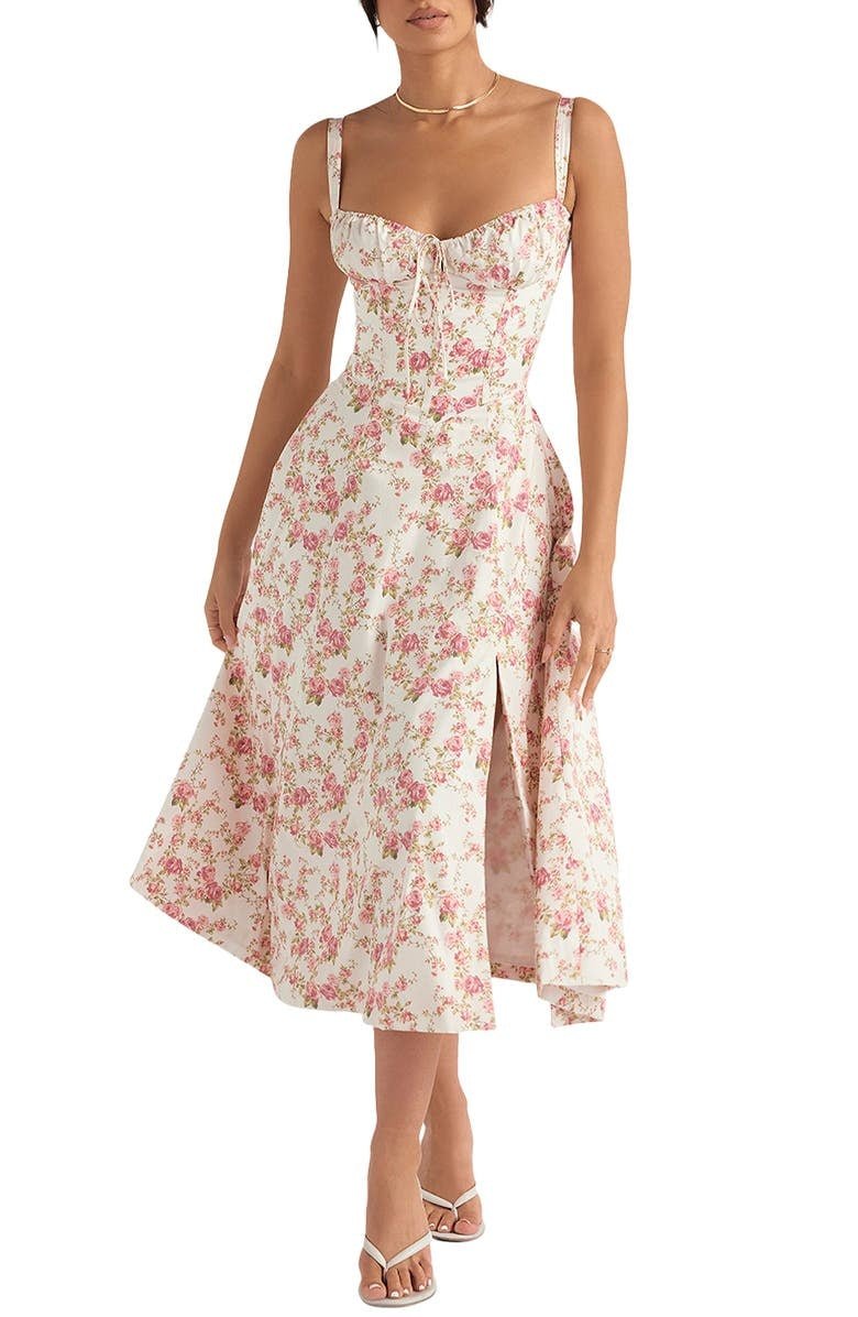 Robe Florale avec Corset | Élégance Décontractée & Charme Estival