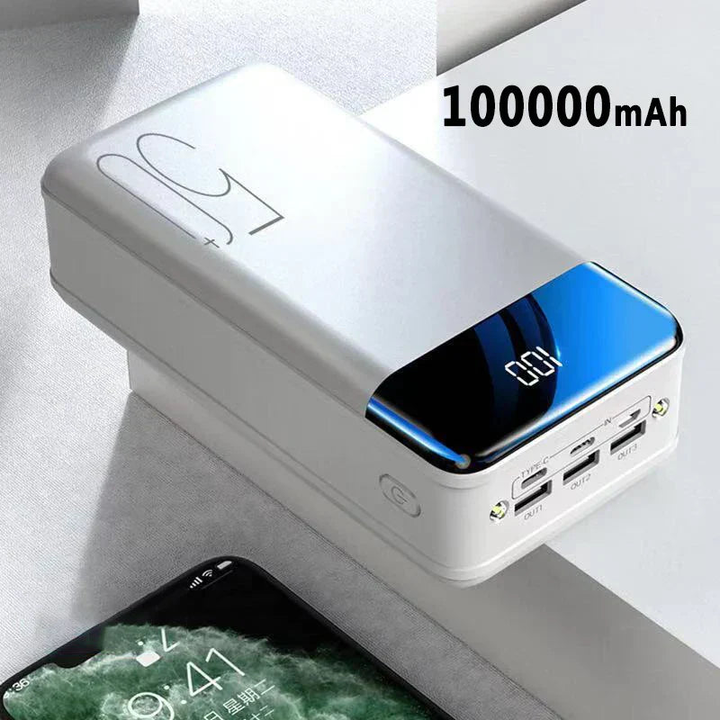 Powerbank VoltEdge 100 000 mAh | Carga Rápida Universal, Multi-Dispositivos, Portátil
