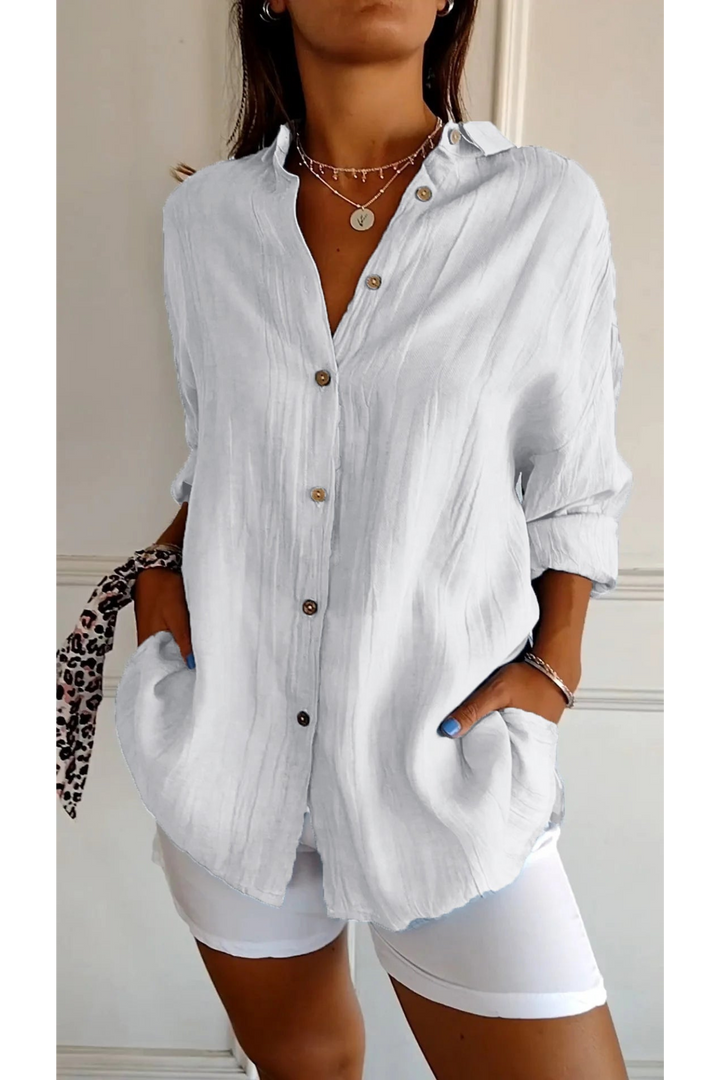 Daphne Chemise Chemise Manche Courte Femme Élégante | Confort et Style au Quotidien