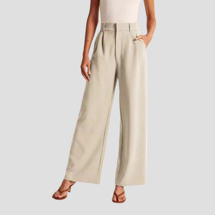 Capucine Pantalon Large Taille Haute | Structure Tailleur & Polyvalence Décontractée