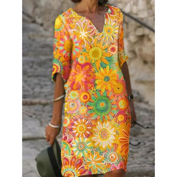 Merle | Robe Mini Fleurie à Encolure En V Pour Femme
